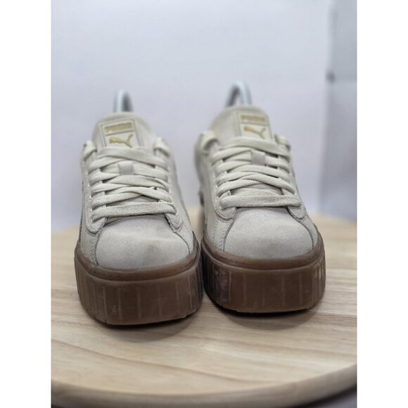 Puma Mayze Oatmeal Platform Shoes Sneakers Suede Size 6 380784-06 - Picture 2 of 9